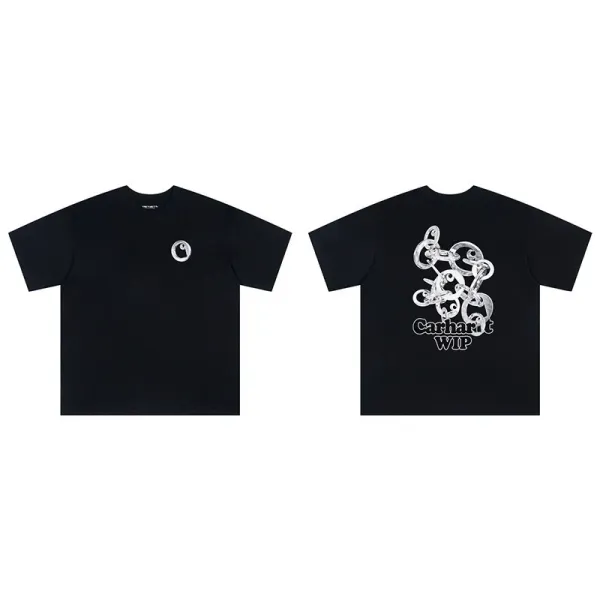 Carhartt Work In Progress Chain Link Graphic Black T-Shirt - 1