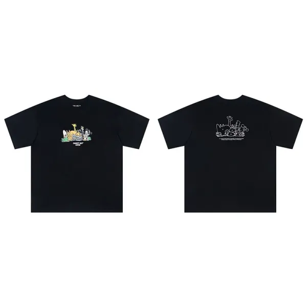 Design Graphic Print Black T-Shirt - 1