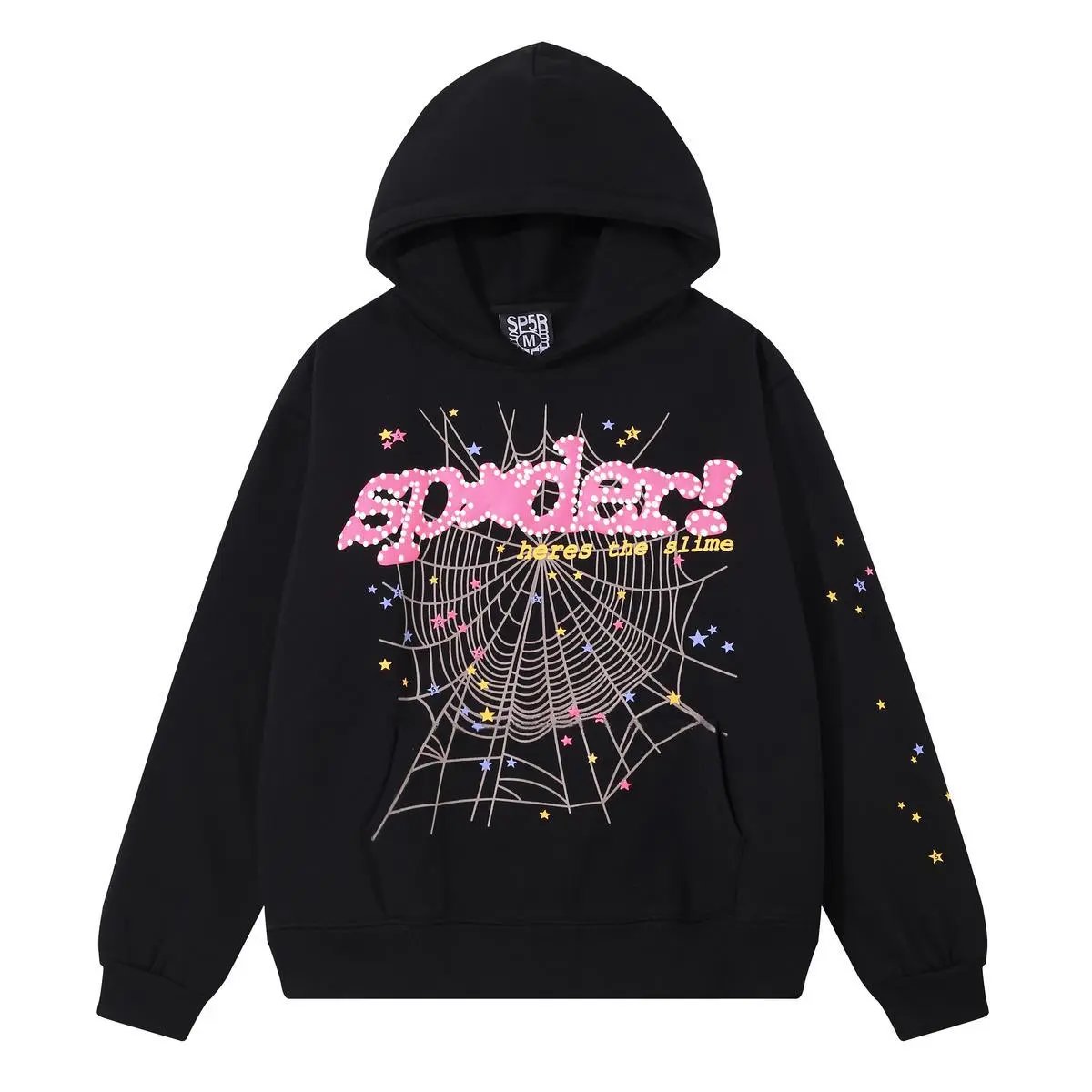 SP5DER Outline Star Black Hoodie - 20