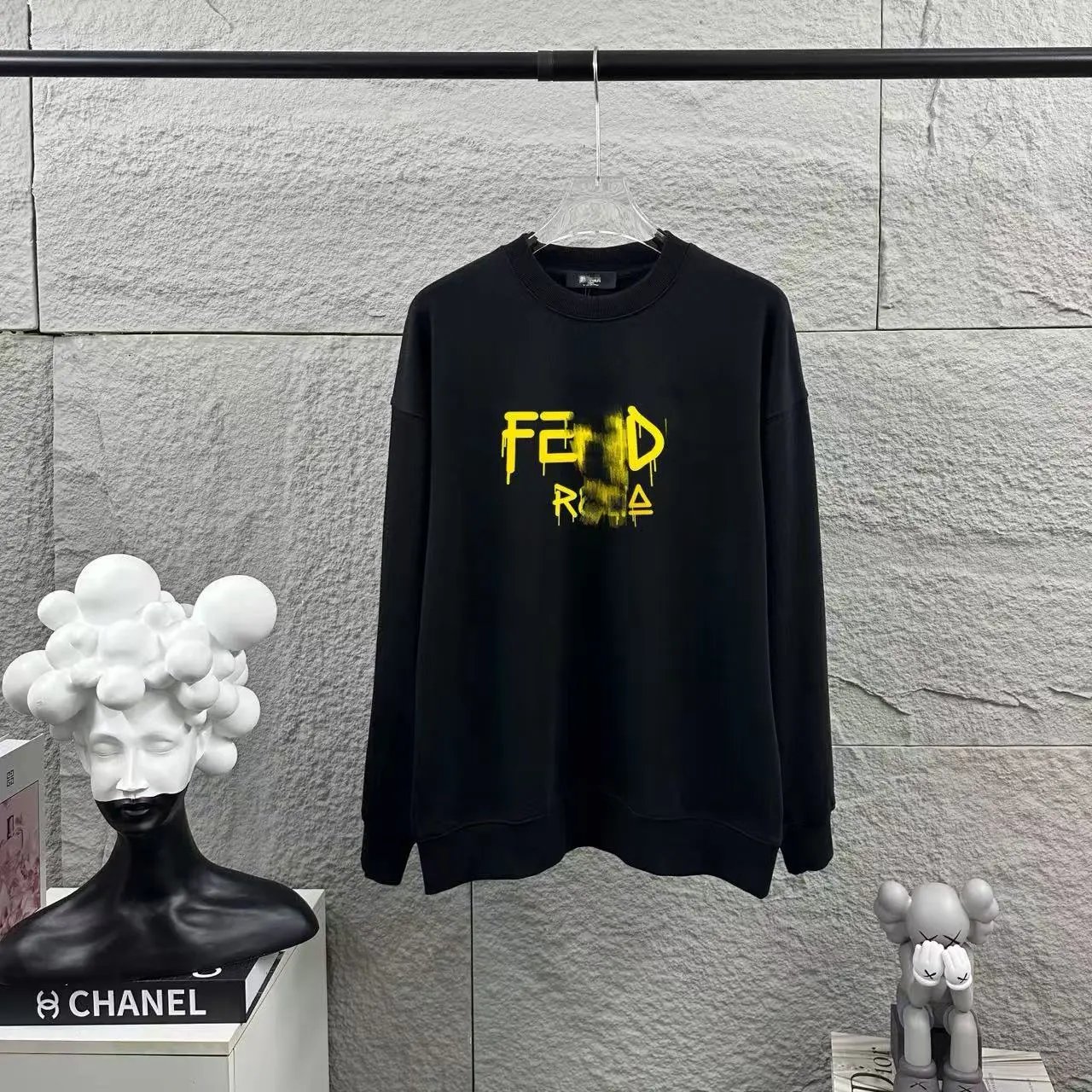 Fendi Teddy Bear Print Black Hoodie - 18