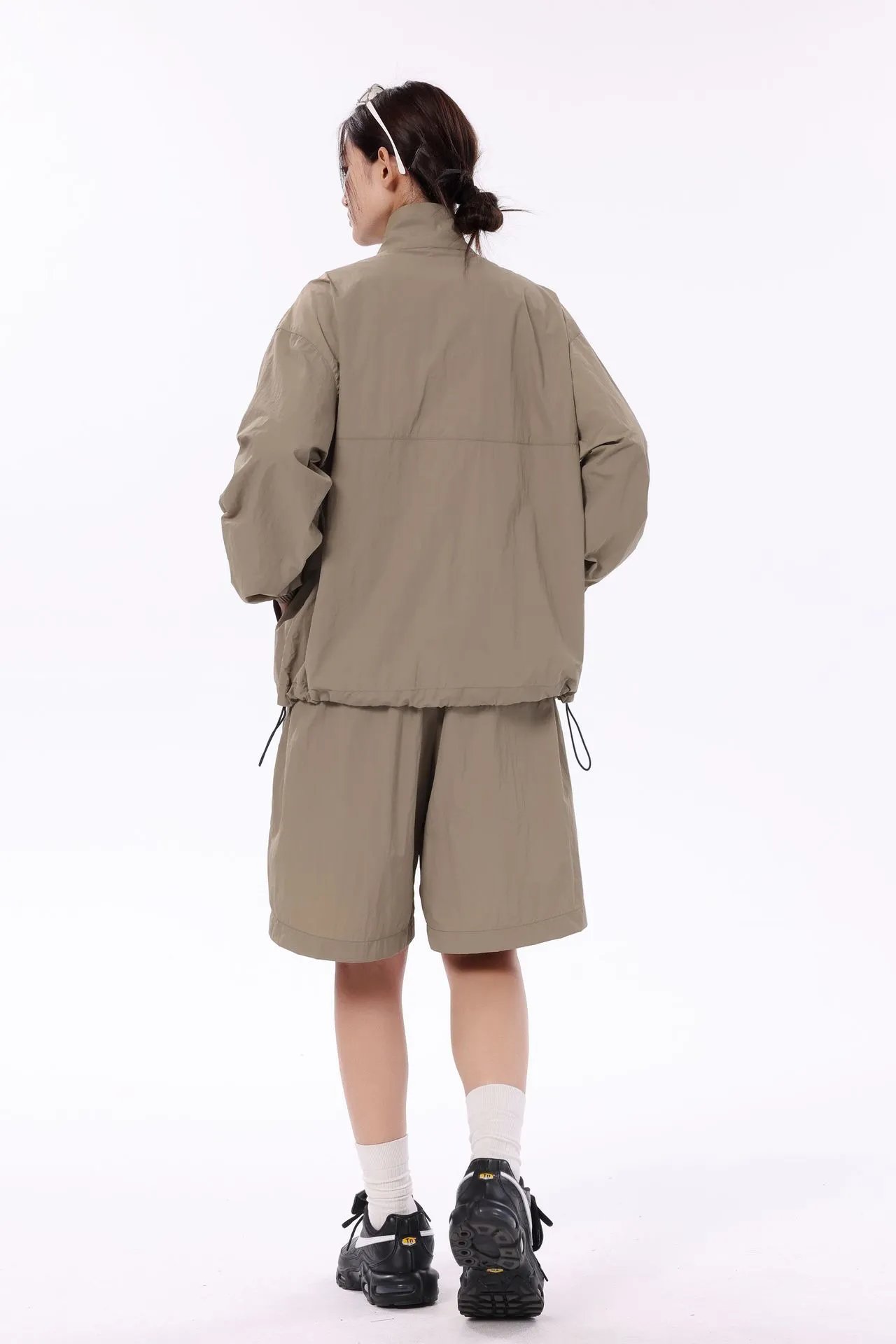 Design Maoqiaoyi Windbreaker Set Beige Outerwear Set Sets - 10
