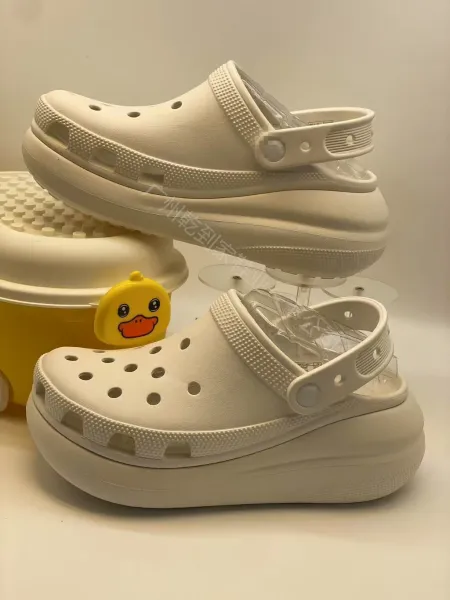 Crocs Classic Platform Clog White Shoes Sandals - 1