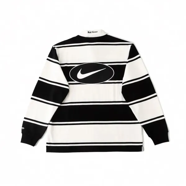 Nike x Wales Ferreira Rugby Stripe Long-Sleeve Shirt Black / White - 1