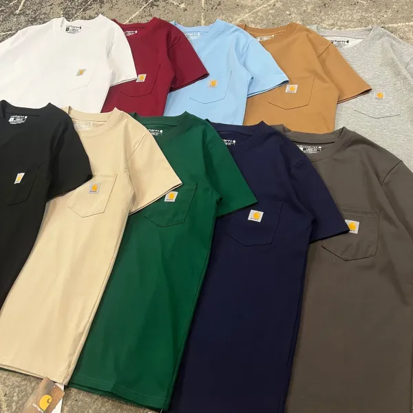Carhartt Work In Progress Carhartt WIP Pocket T-Shirt Light Blue T-Shirt T-Shirts - 3