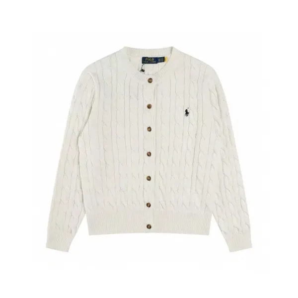 Polo Ralph Lauren Cable Knit Cardigan Charcoal Gray Cardigan - 3