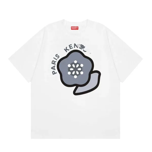 Kenzo Flower Logo White T-Shirt - 1