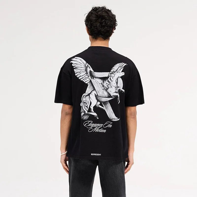 Represent Pegasus R Logo Print T-Shirt