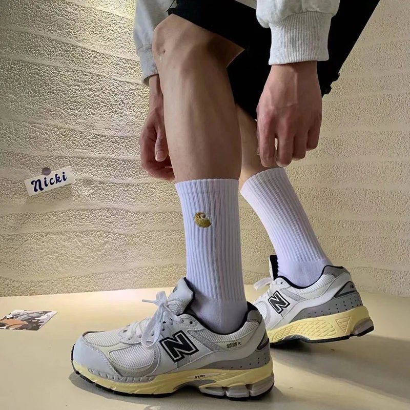 丽丽卡哈特中筒carhartt男女欧美潮牌毛巾底金标刺绣简约工装风滑板运 4
