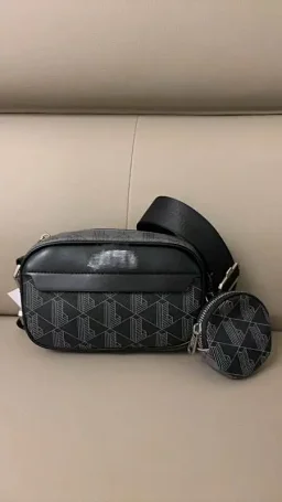 thumbnail for Lili - Foreign Trade New Men's Casual Plaid Single Shoulder Bag Plaid Camera Bag Fashionable Men's Casual Crossbody Bag with Small Bag
