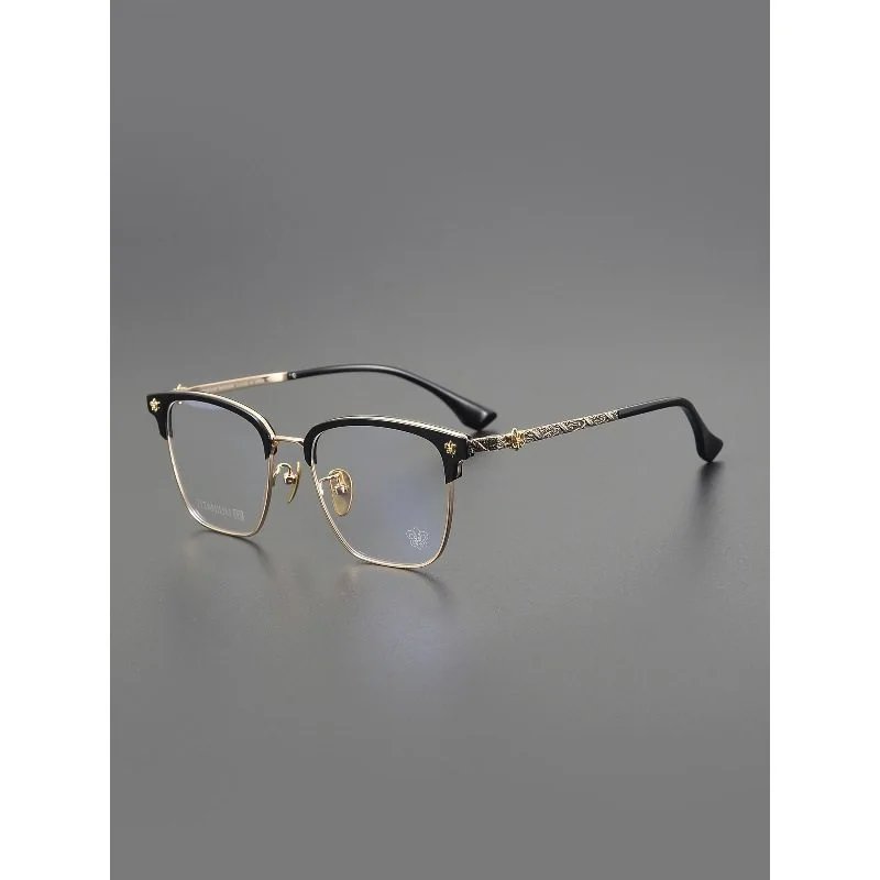 Chrome Hearts Cross Dagger Eyeglasses - Half-Rim Titanium Frame
