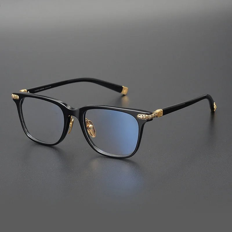 Square Acetate Eyeglass Frames with Cross Details 00003 - Eyewear Spreadsheet, Eyewear Picks, Eyewear Finds - 142574