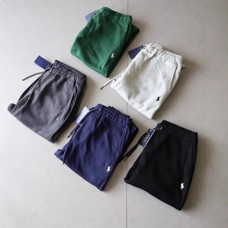 pugongying 高品跨境外贸十色拉夫RL基础款小马刺绣Logo束口卫裤男女款休闲裤 2