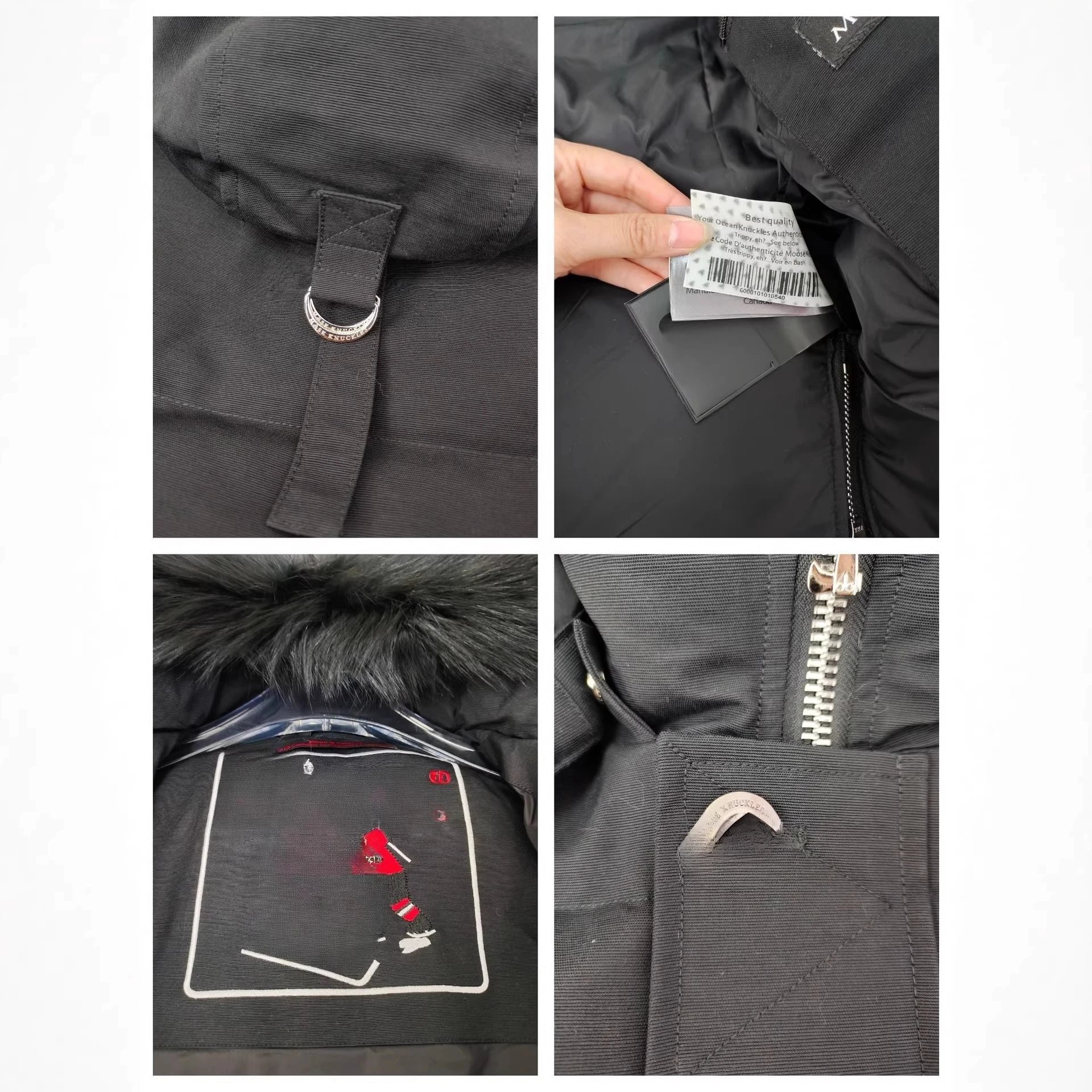 Unbranded Down Jackets Hooded fur-trim puffer jacket with flap pockets image 4