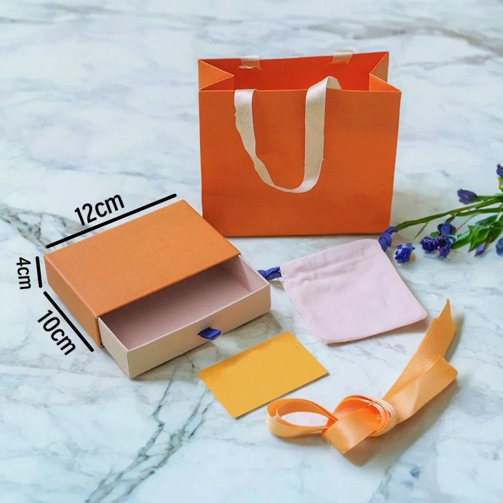 Jewelry Box + Tote Bag + Cloth Bag + Silk + Card 12*10*4