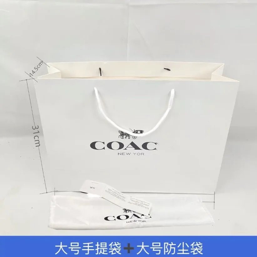 Large white tote bag+medium dust bag/complimentary thank-you card