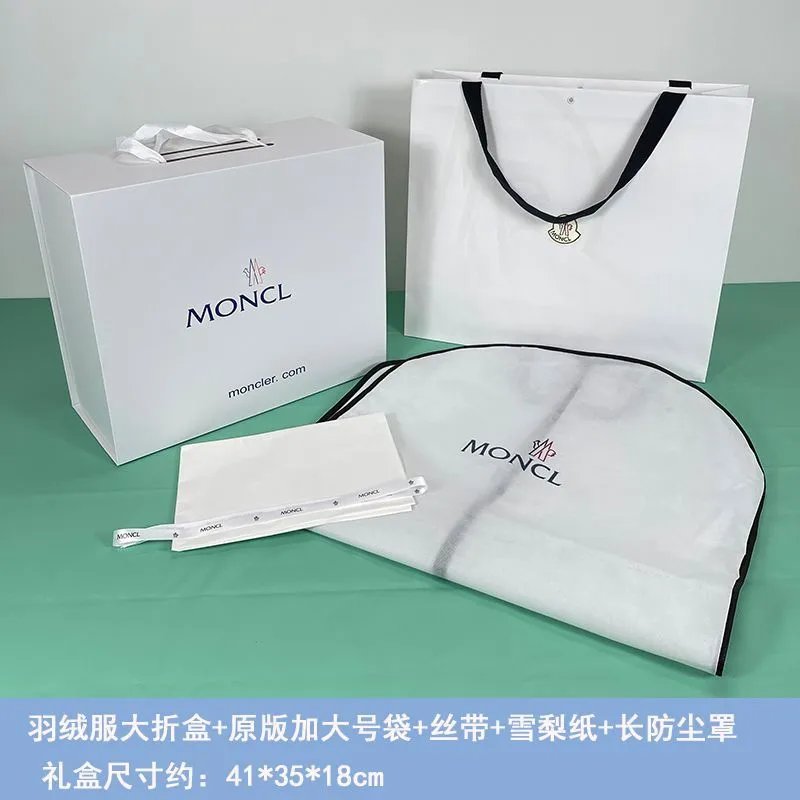 Large folding box+original bag+ribbon+snow pear paper+long dust cover