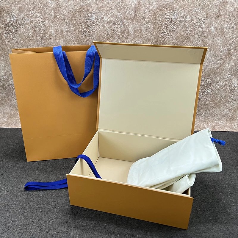 Small gift box + paper bag + dust bag/set, size 28*21*10cm