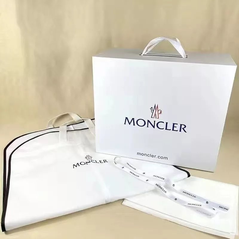 Down jacket folding gift box+dust cover with ribbon and paper
