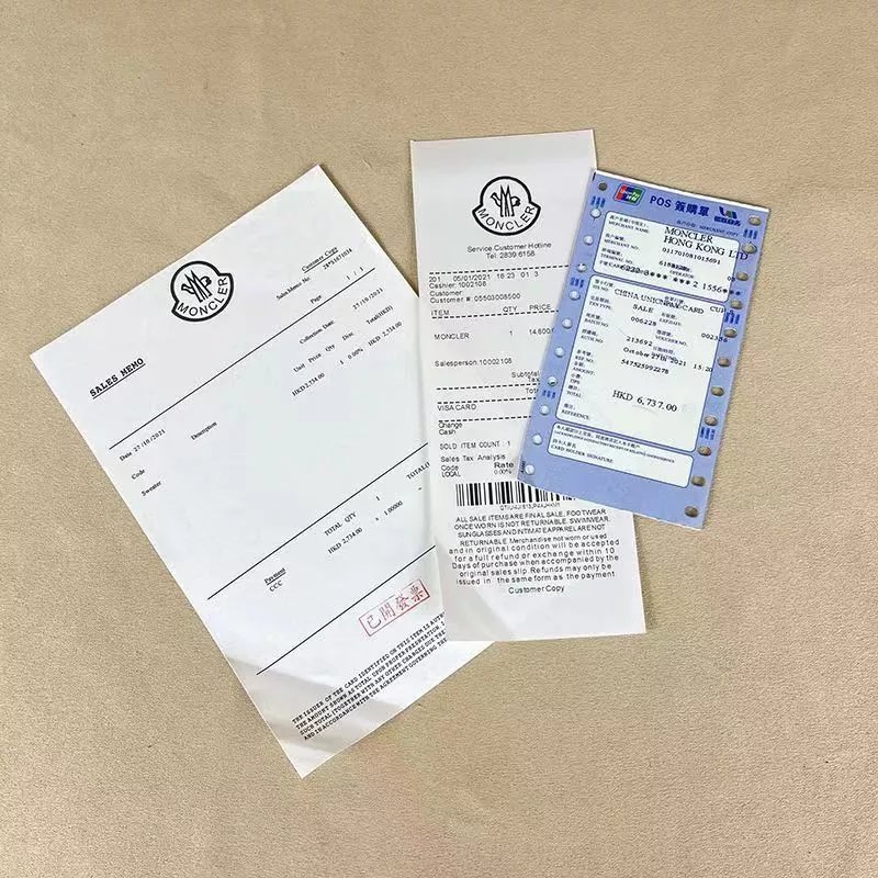 Documents/provide model, date, price/cannot be returned or exchanged