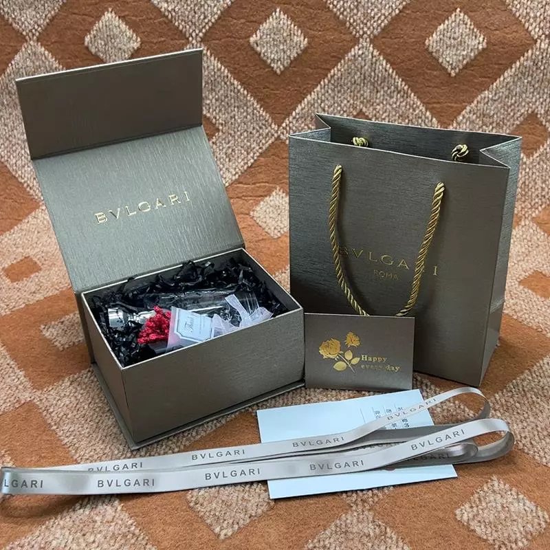 专柜正品BVLGARI/宝格丽香水纸袋礼品盒手提包装香水盒礼品袋花束