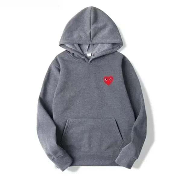 Play Comme des Garçons Heart Eyes Hoodie Gray - 14