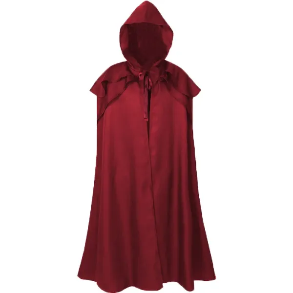 Design White Hooded Cloak Robe Outerwear - 19