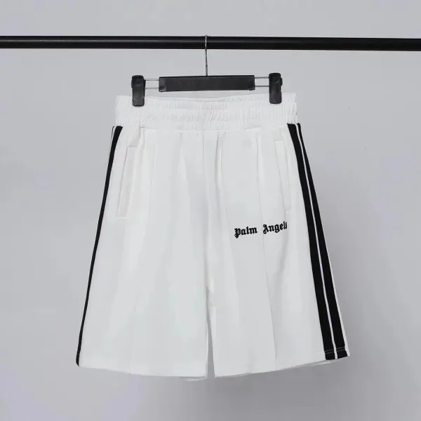 Off-White Palm Tree Print Distressed Shorts Beige - 12