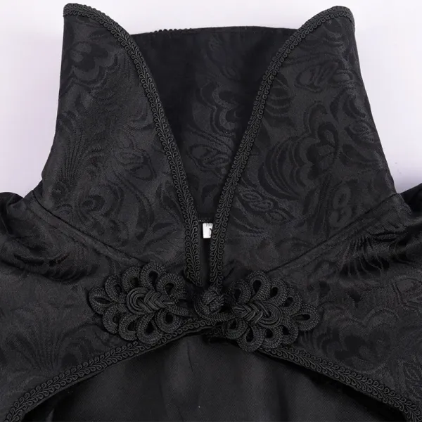 Design White Hooded Cloak Robe Outerwear - 9