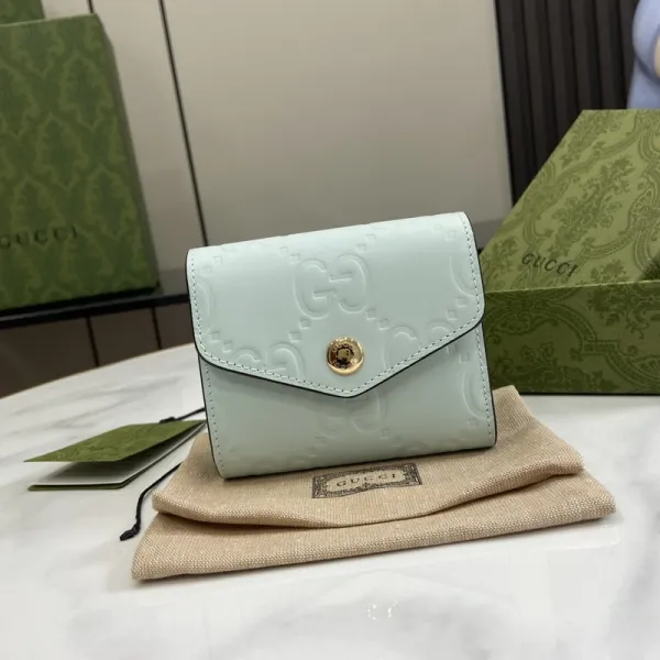 Gucci GG Marmont Mini Envelope Wallet in Mint Green Short Wallet - 1