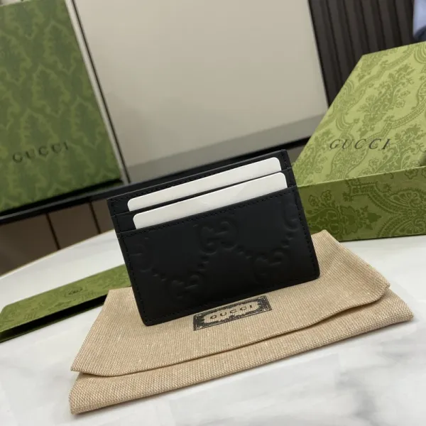 Gucci GG Marmont Card Holder Black Leather - 1