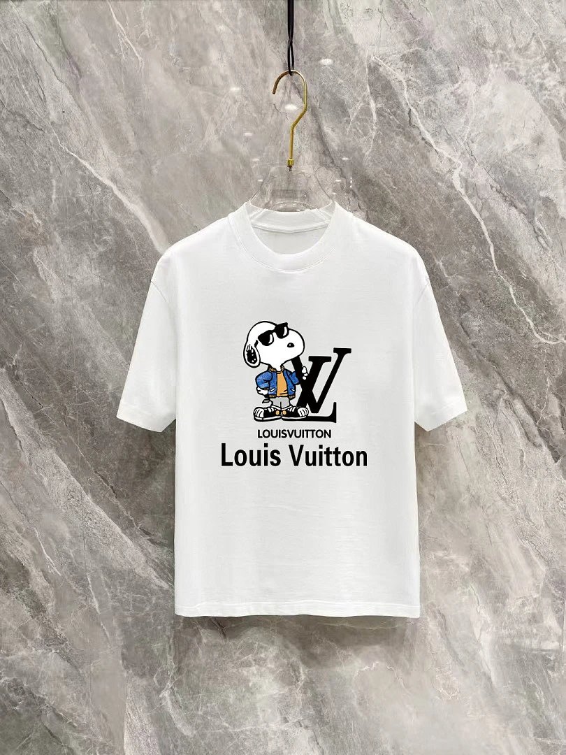 Louis Vuitton T-Shirts Monogram Print Crewneck T-Shirt — 93