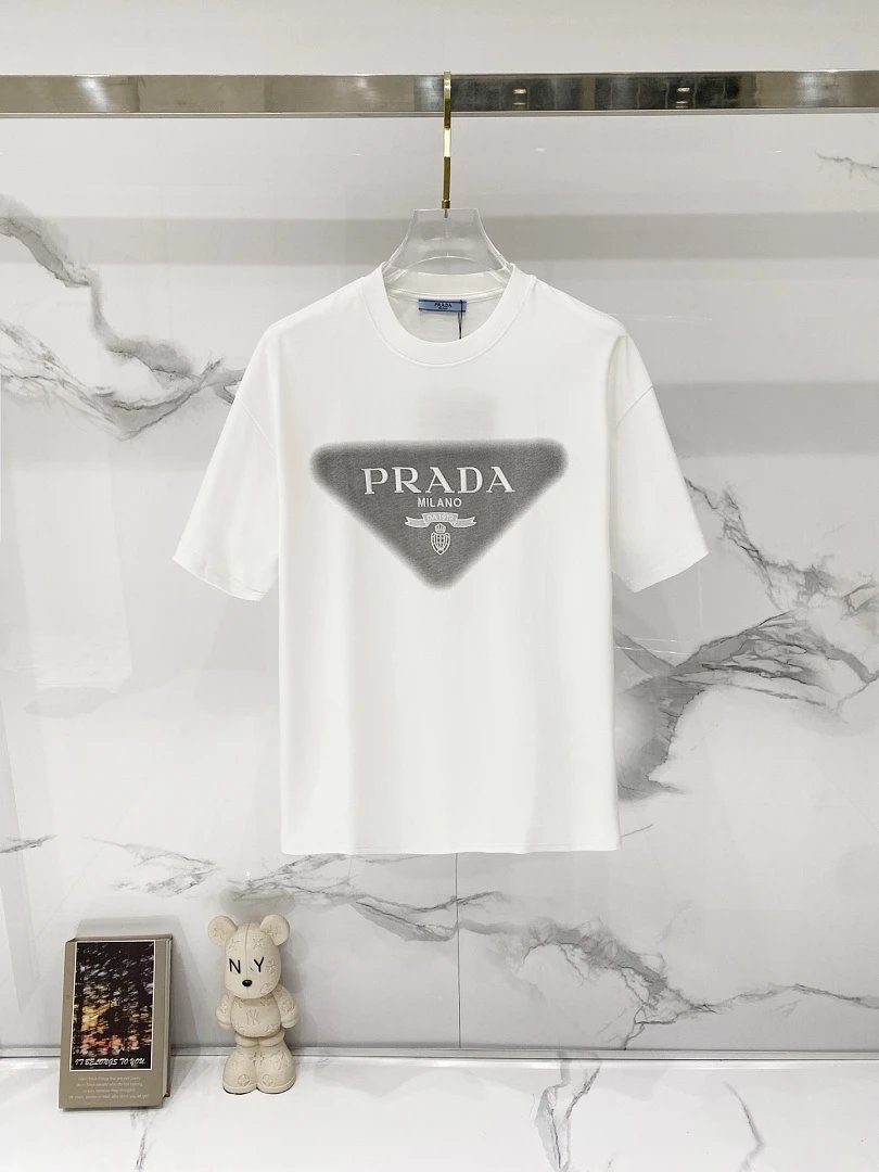Prada T-Shirts Logo Triangle Design image 2