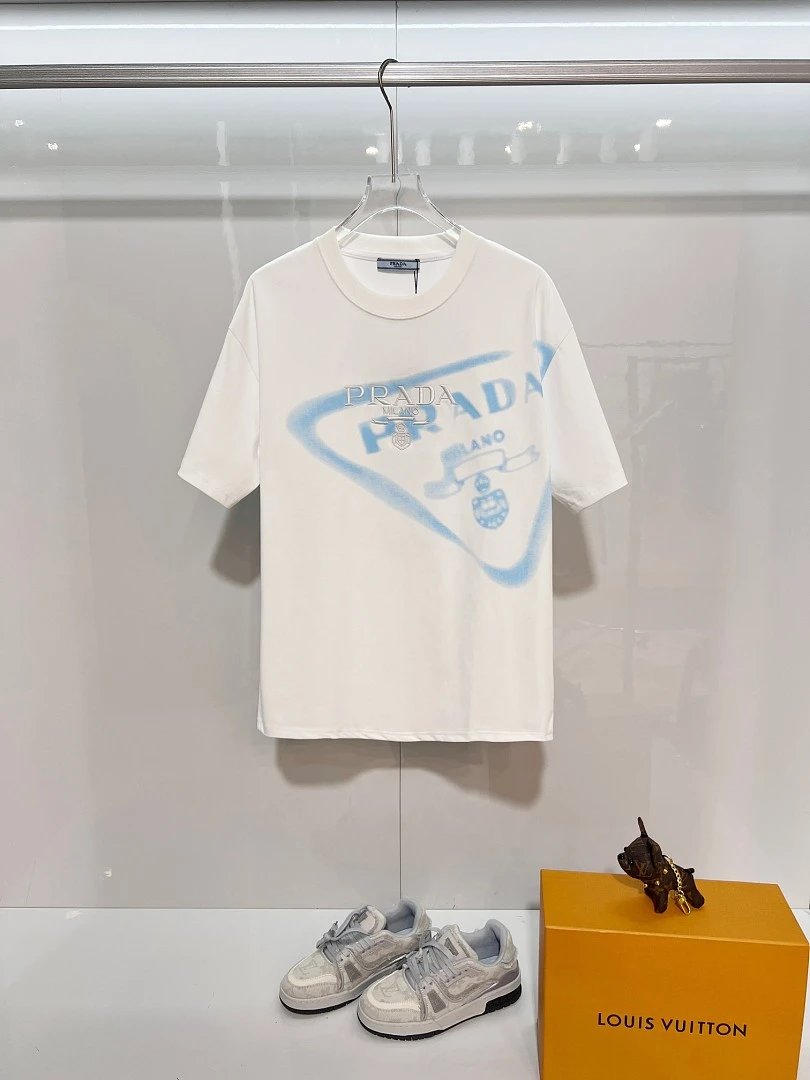 Prada T-Shirts Logo Triangle Design image 4