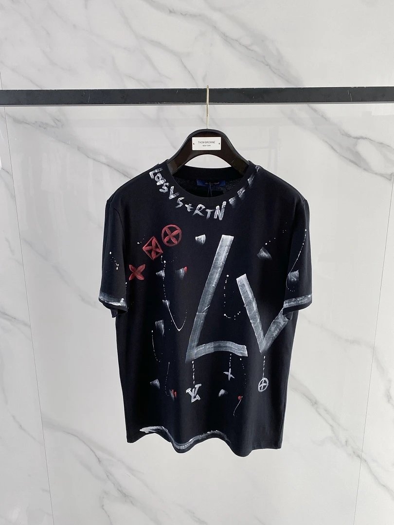 Louis Vuitton T-Shirts Logo and Monogram Graphic Crewneck T-Shirt — 12