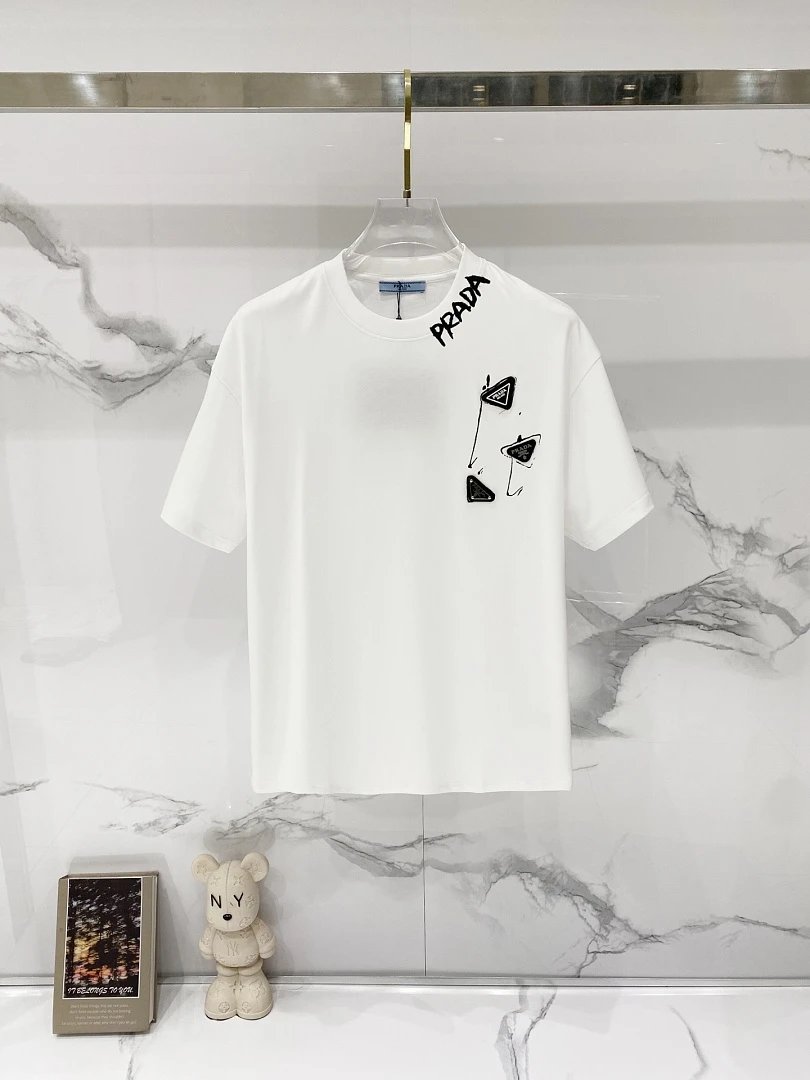 Prada T-Shirts Logo Triangle Design image 9