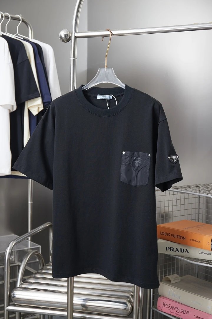 Prada T-Shirts Crew-neck short-sleeve graphic and textured designs — 64