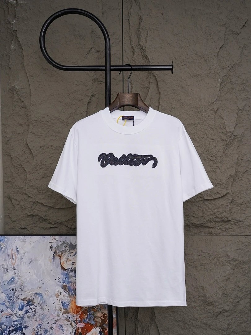 Louis Vuitton T-Shirts Logo and Monogram Graphic Crewneck T-Shirt — 28