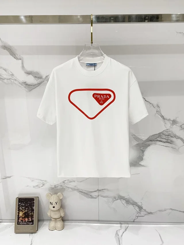 Prada T-Shirts Logo Triangle Design product detail image 1