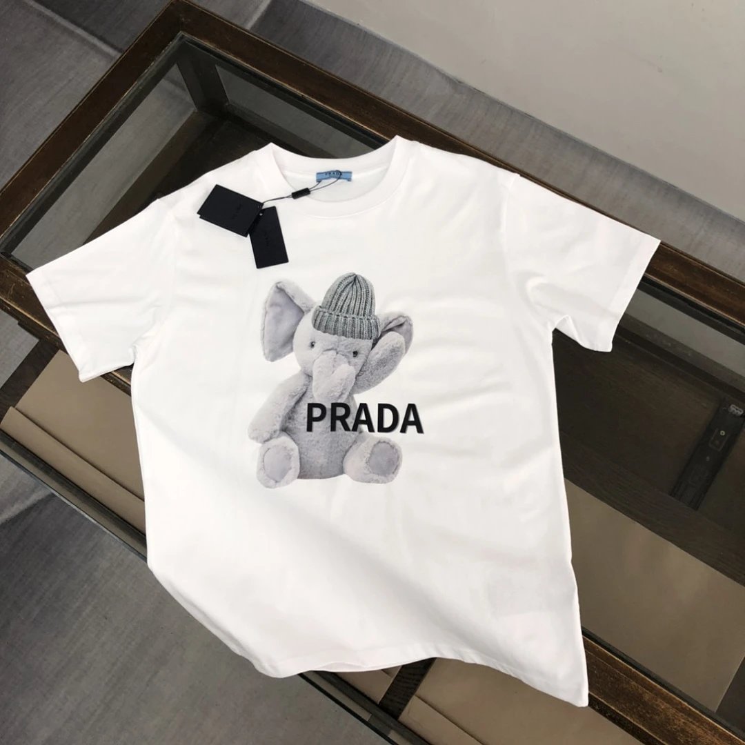 Prada T-Shirts Assorted logo graphic short-sleeve — 97