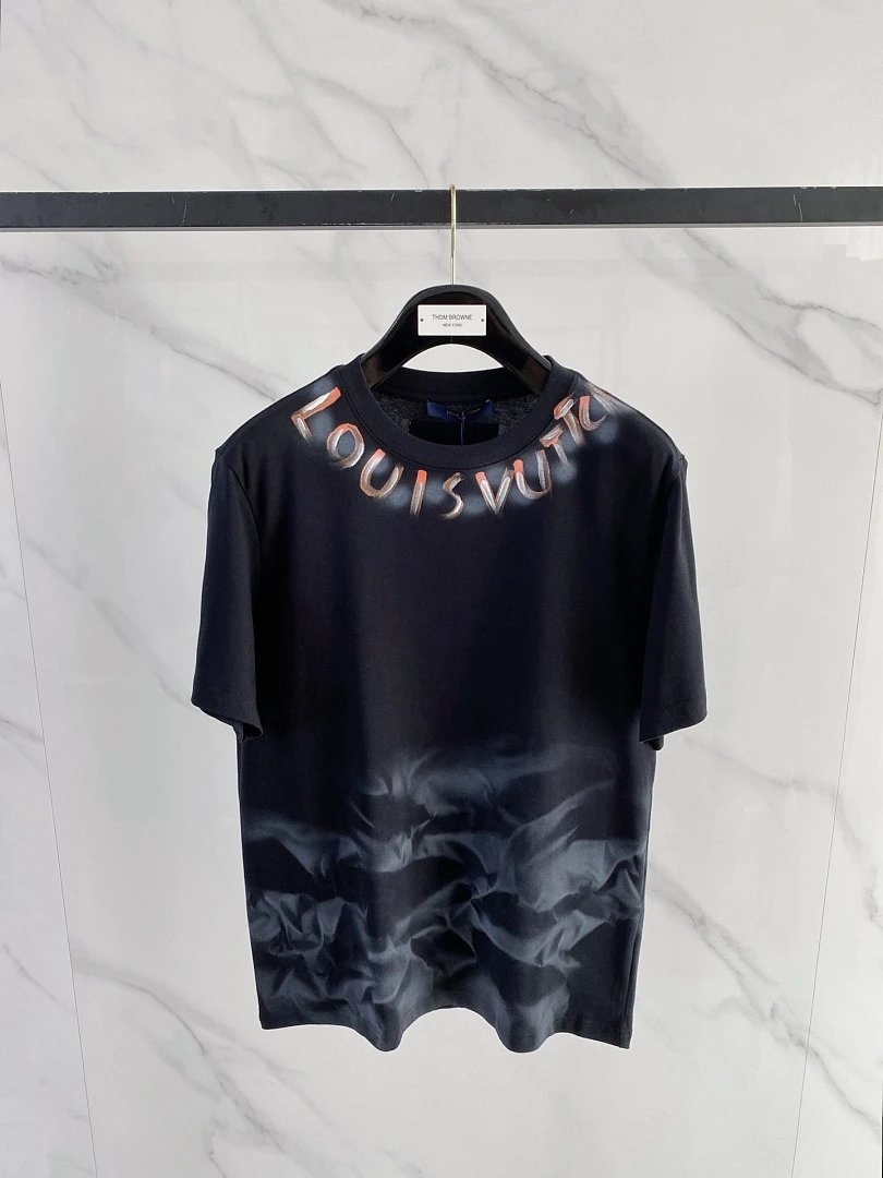 Louis Vuitton T-Shirts Logo and Monogram Graphic Crewneck T-Shirt — 13