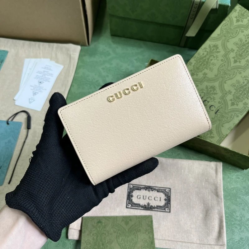 Gucci GG Marmont Mini Wallet Pink Leather Short Wallet - 8