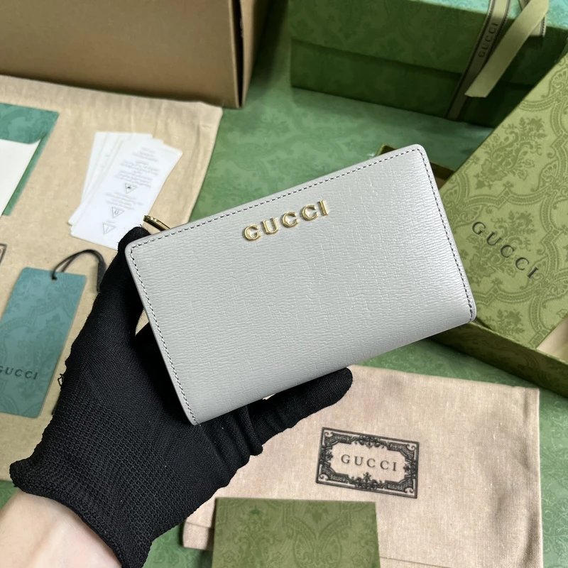 Gucci GG Marmont Mini Wallet Pink Leather Short Wallet - 10