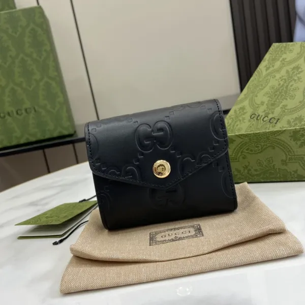 Gucci GG Marmont Mini Envelope Wallet Black Short Wallet - 1