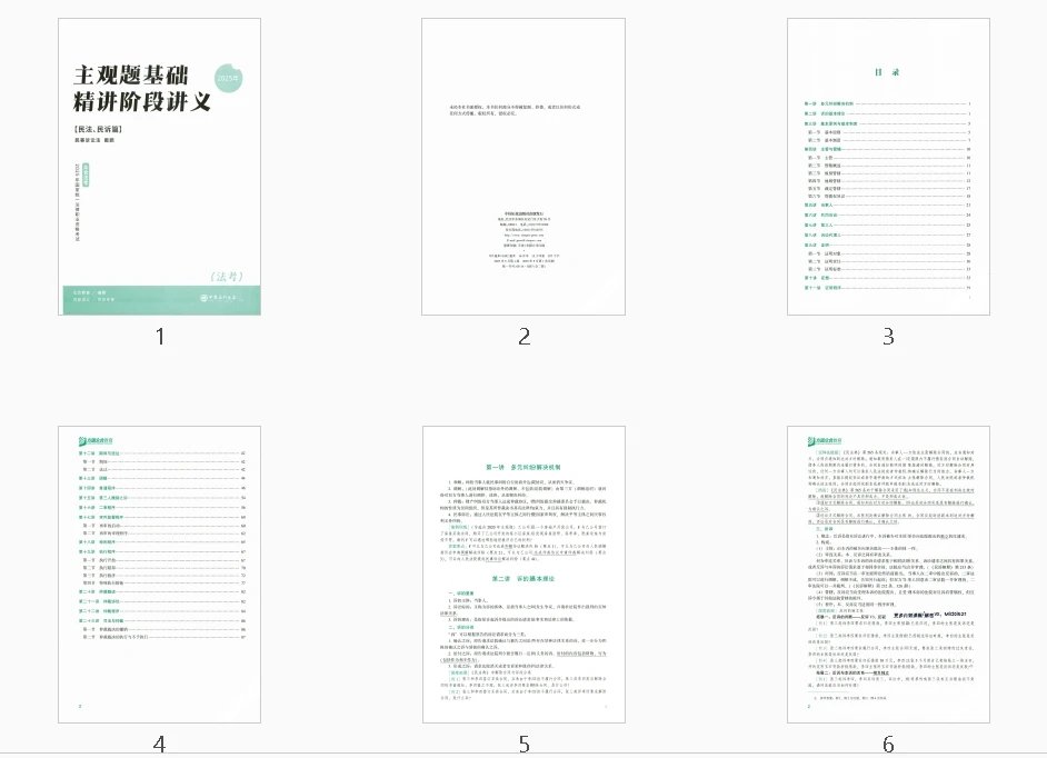 图片[2]-2025ZH法考-民诉-主观题基础精讲(百日冲关).pdf-第一考资
