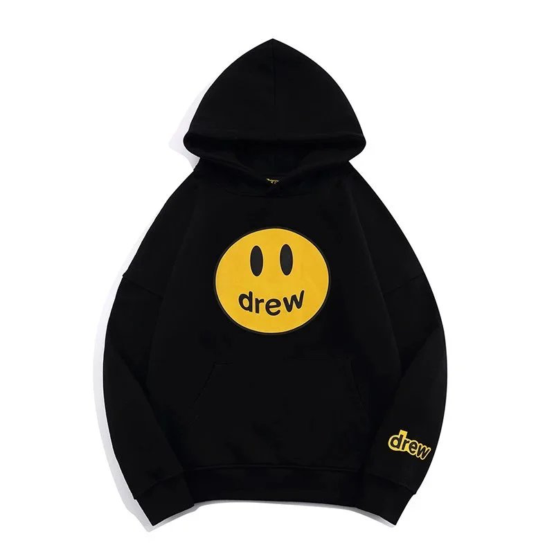 Drew House Black Mascot Smiley Face Pullover Hoodie