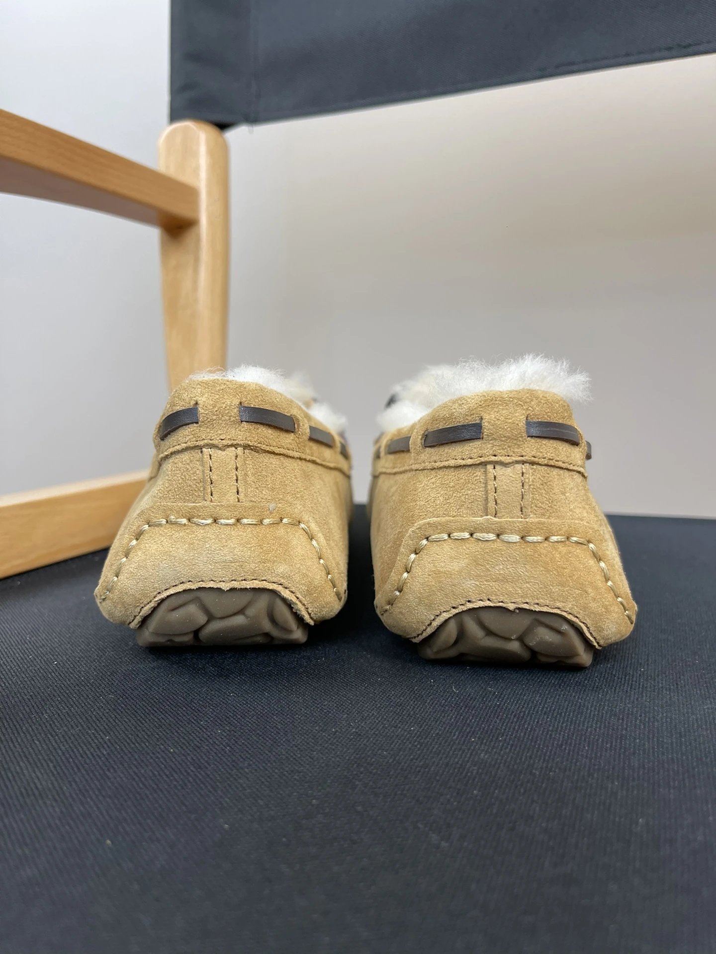 UGG Tasman Platform Slide Beige Suede Slippers - 6