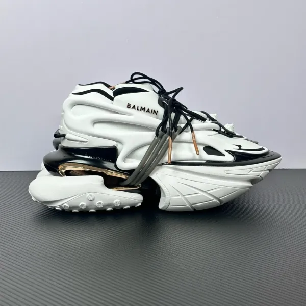 Balmain Paradox White Black Chunky Sneakers - 1