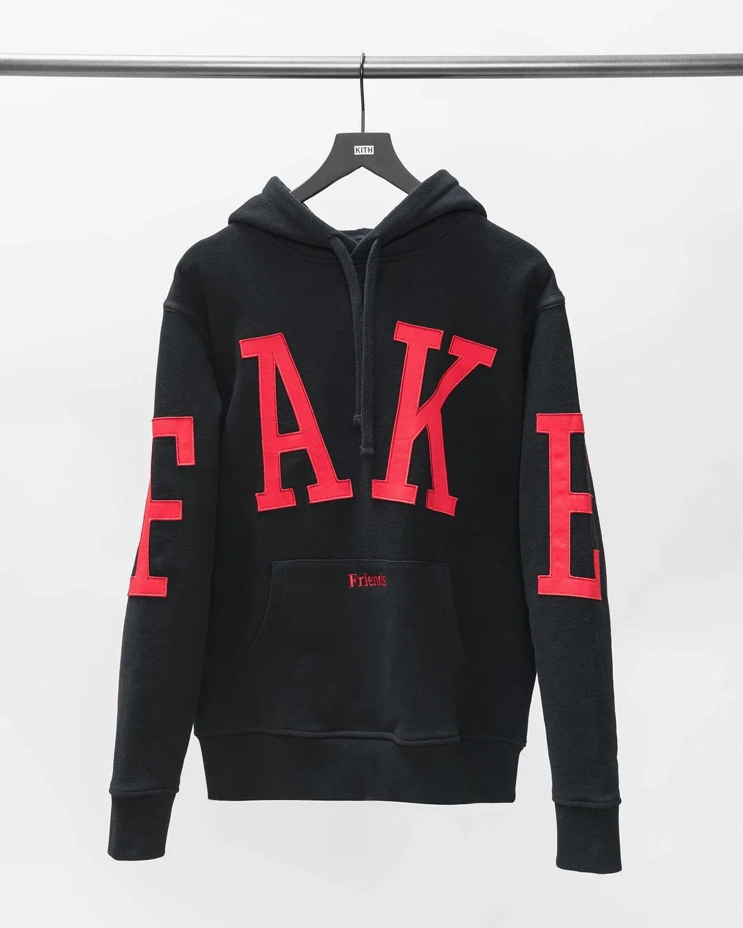 KITH US FAKE FRIENDS HOODIE外套连帽卫衣红黑