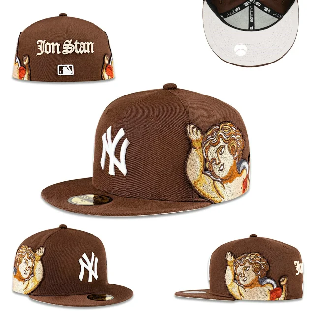 New Era Hats Fitted flat-brim York Yankees cap with embroidered patches product detail image 25