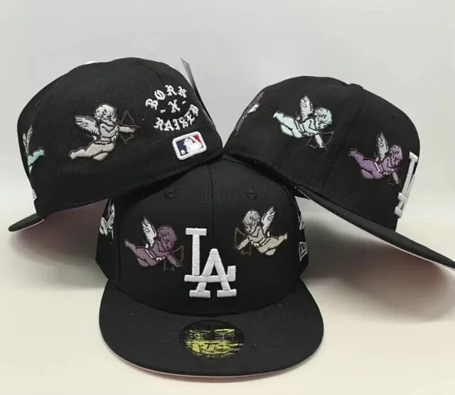 New Era Hats 59FIFTY fitted flat-brim baseball cap with Los Angeles Dodgers embroidery product detail image 25